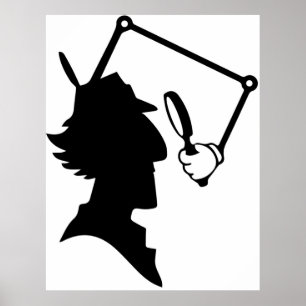 Inspektör Gadget silhouette Poster