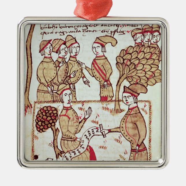 Inspektör  med hans arbetare julgransprydnad metall (Framsidan)