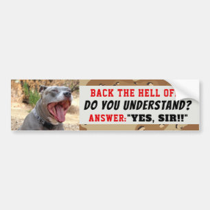 Inspektör Pitbull Ja Herr Bumper Sticker Bildekal
