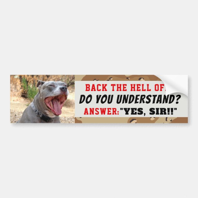 Inspektör Pitbull Ja Herr Bumper Sticker Bildekal (Framsidan)