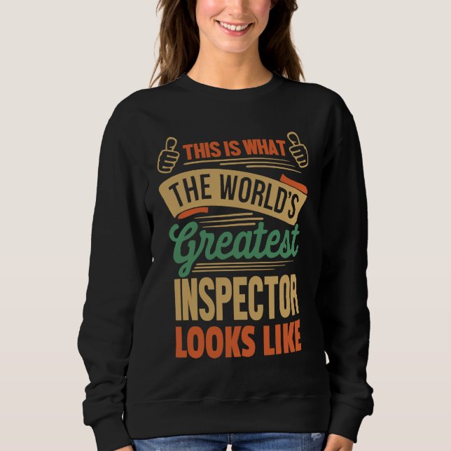 Inspektör  Världens Bästa Inspektör T Shirt (Framsida)