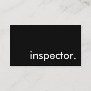 inspektör. visitkort