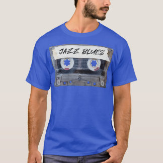 Inspelade Music Genre Cassette Old school Jazz Blu T Shirt