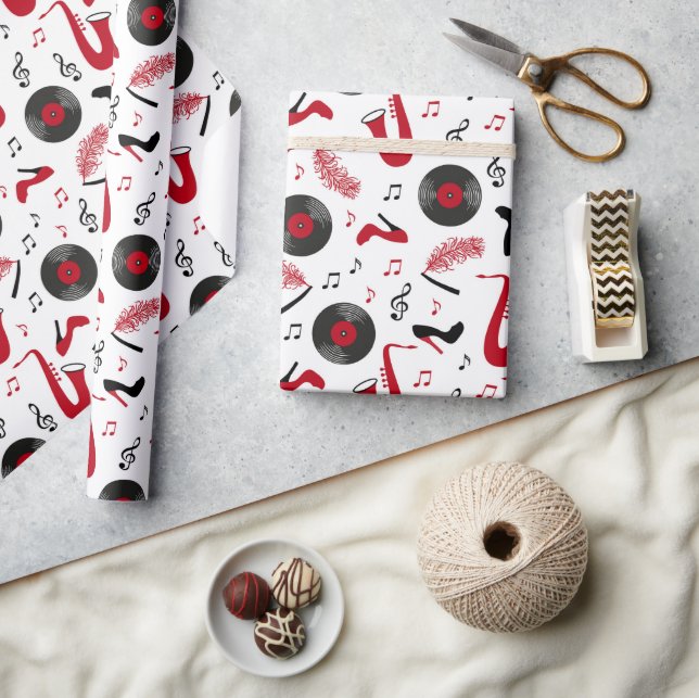 Inspelning av 1920-talets Art Deco Wrapping Papper Presentpapper (Hantverk)