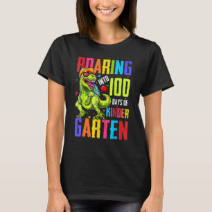Inspelning i 100 dagar Kindergarten Funny T Rex Di Shirt