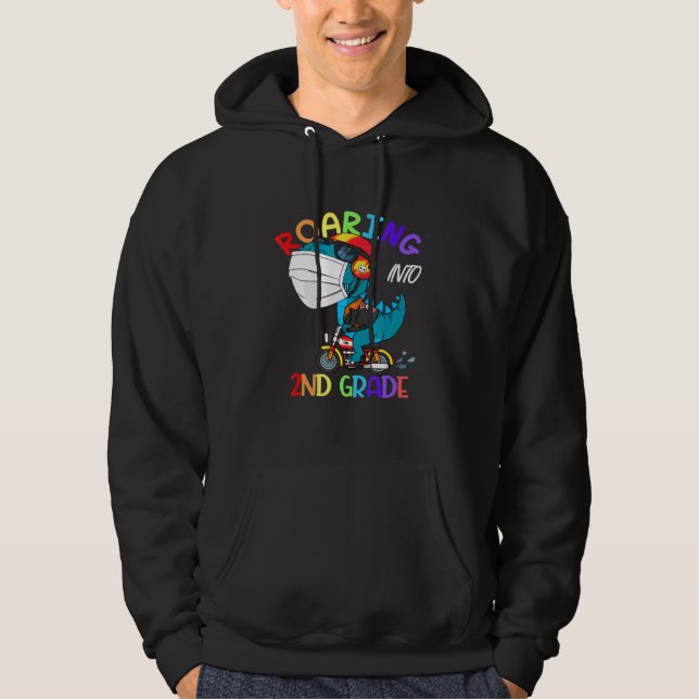 Inspelning i andra Klass-Dinosaur-Ansikte-mask B Hoodie (Framsida)