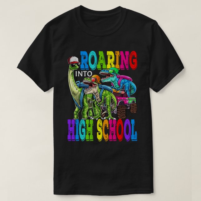 Inspelning i högskolemonster Lastbil Dinosaur T- T Shirt (Design framsida)