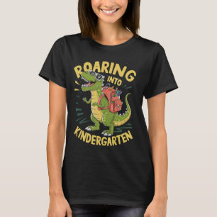 Inspelning i Kindergarten T Rex Dinosaur Tillbaka Shirt