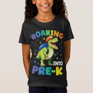 Inspelning i pre-K dosinosaur t Rex Back to school T Shirt