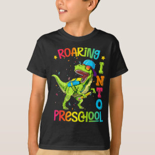 Inspelning i Preschool Dinosaur Teacher-baksidan T Shirt