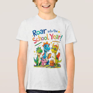 Inspelning i skolåret - Cute Dinosaur Tillbaka til T Shirt