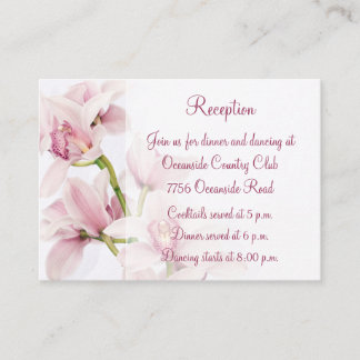 Inspelningskort för cymbidium Orchid-bröllop Tilläggskort