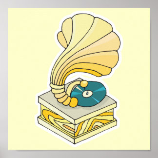 inspelningsspelare för fonografi poster