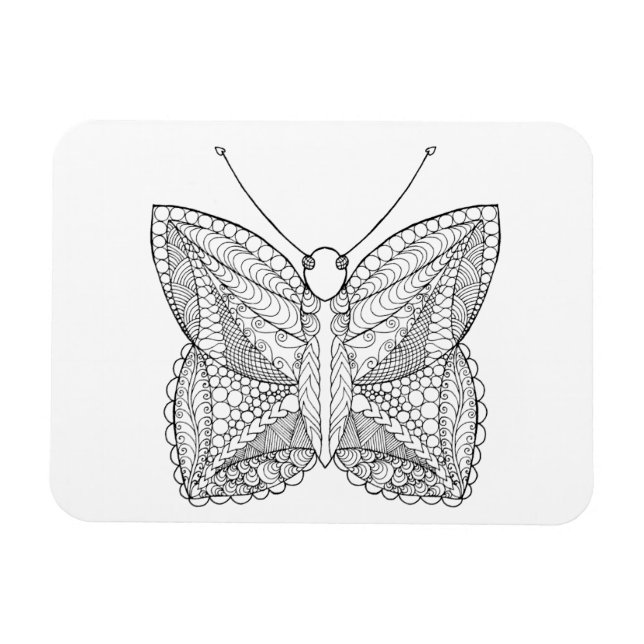 Inspicerad Tropical Design Butterfly Magnet (Horisontell)