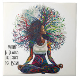 Inspicerade kvinnor i keramiskt plattor kakelplatta