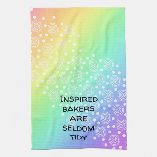 Inspiderade bakare är sällan Tidy Rainbow Kökshandduk (Vertikal)