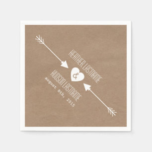 Inspiderade pilar Bröllop Napkins Pappersservett