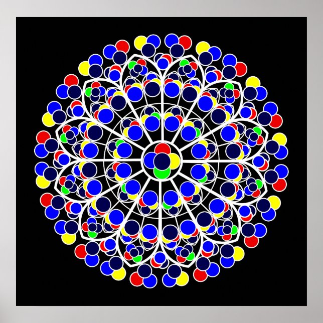 Inspierat av South Ro Window, Notre-Dame de Paris Poster (Framsidan)