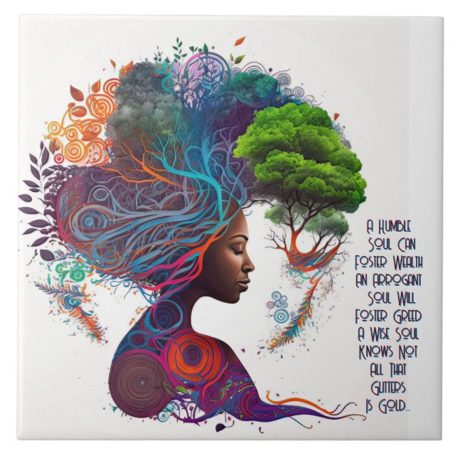 Inspierat kvinnligt keramiskt plattstål för Glitte Kakelplatta (Framsidan)