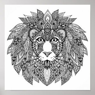 Inspierat Lejont huvud 4 Poster