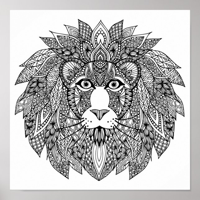 Inspierat Lejont huvud 4 Poster (Framsidan)