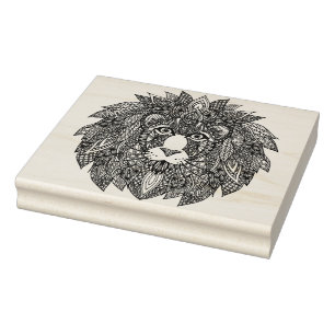 Inspierat Lejont huvud 4 Stämpel