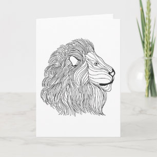 Inspierat Lejont huvud 5 Kort