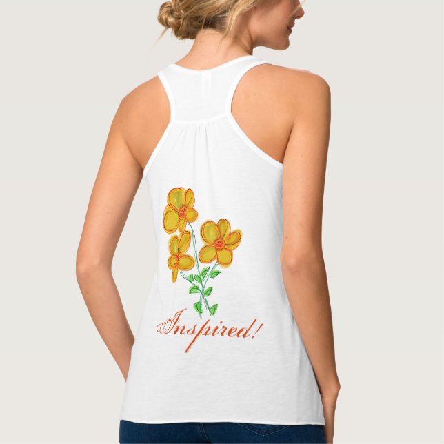 Inspierat mjukt Tanktop Linne Med Racerback (Baksida)