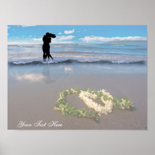 Inspierat valentines day - Hjärtformade blomblyeri Poster