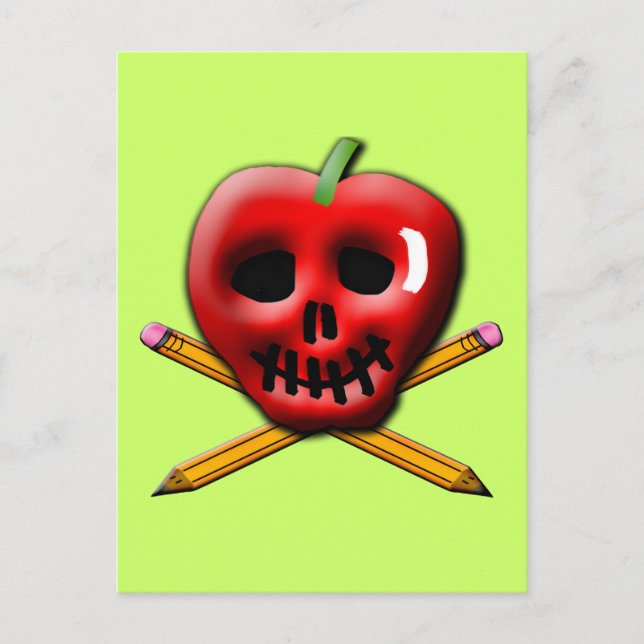 Inspikad design i back to school Pirat Vykort (Framsida)