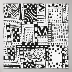 Inspikad indisk Abstrakt Figurer 2 Poster