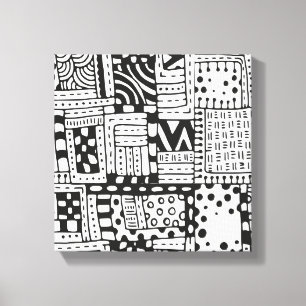 Inspikad indisk Abstrakt Figurer 6 Canvastryck