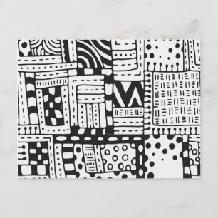 Inspikad indisk Abstrakt Figurer Vykort