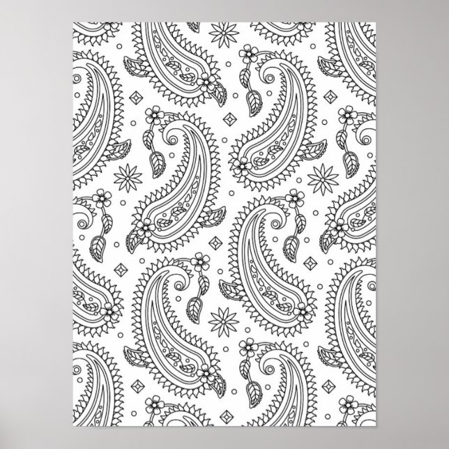 Inspikad Paisley Design 2 Poster (Framsidan)