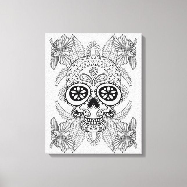Inspikat skal i blommor 6 canvastryck (Framsida)