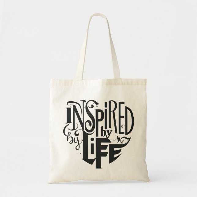 Inspinerad av Life Budget Tote Bag Tygkasse (Framsidan)