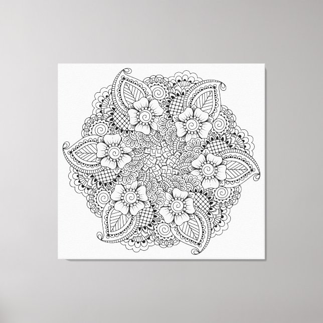 Inspinerad runda Inslag 6 Canvastryck (Framsida)