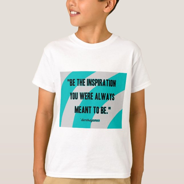 Inspiration Boy's White Basic T Shirt (Framsida)