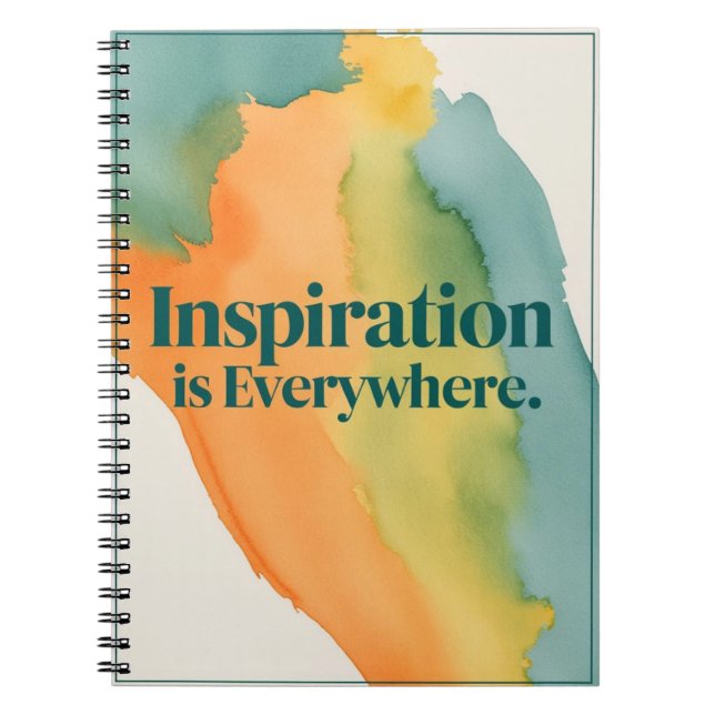 Inspiration finns överallt anteckningsbok (Framsidan)