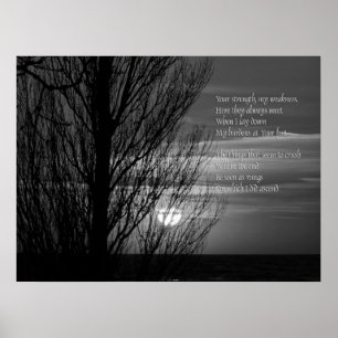Inspiration från Silhouette Winter Träd Poster