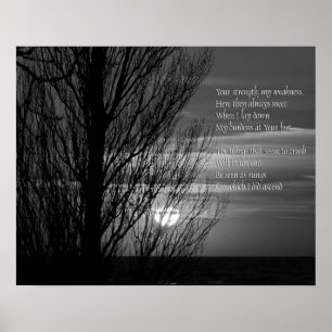Inspiration från Silhouette Winter Träd Poster