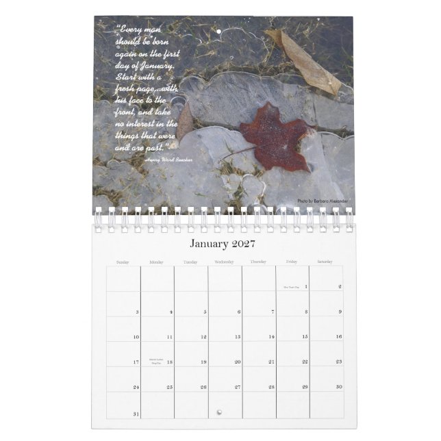 Inspiration från trädgården kalender (Jan 2027)