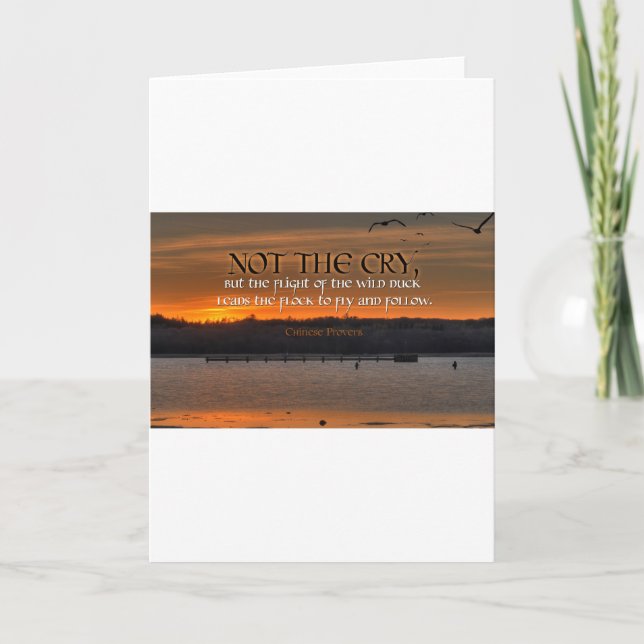 Inspiration - kinesiskt ordspråk kort (Framsida)