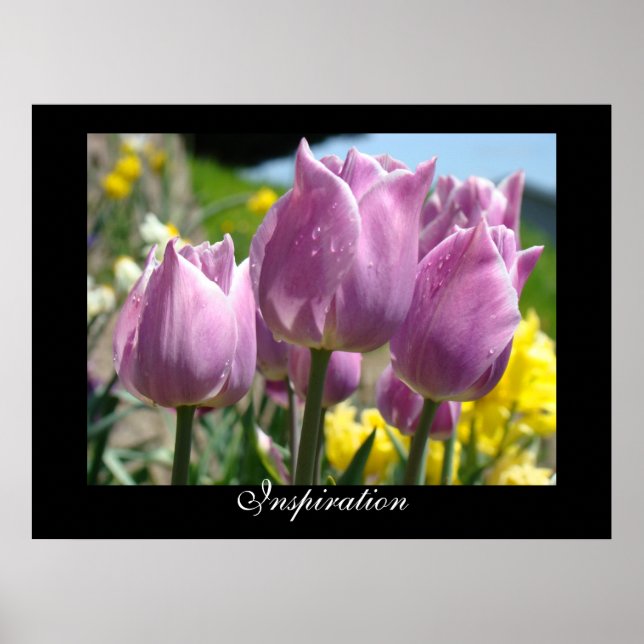 Inspiration konsttryck Kontor Vår Tulpan Blommor Poster (Framsidan)