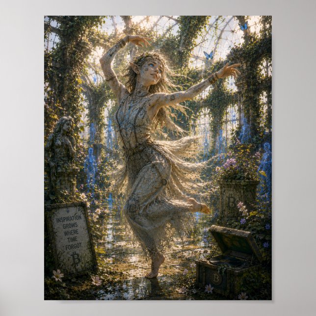Inspiration / Modern Dansare / Botanisk Trädgård Poster (Framsidan)