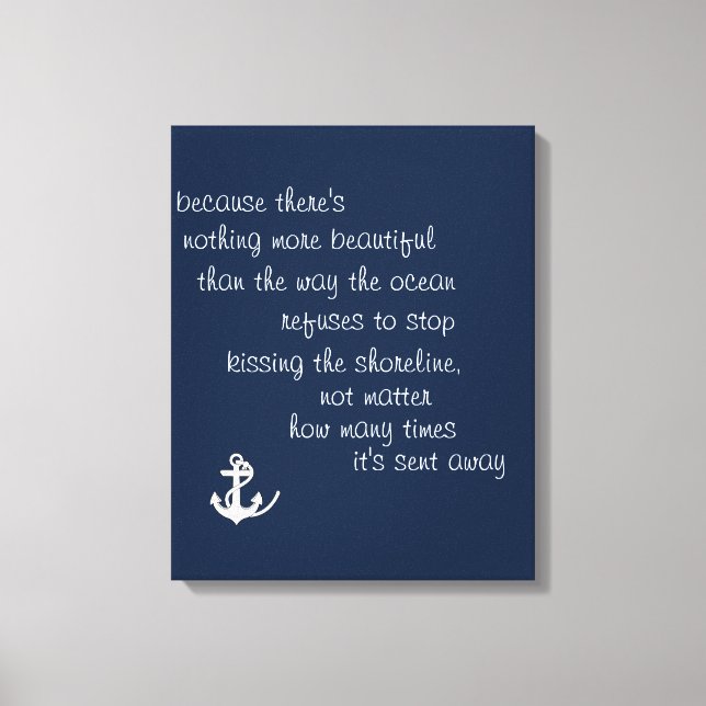 Inspiration Ocean Quote Canvastryck (Framsida)