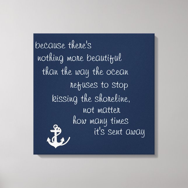 Inspiration Ocean Quote Canvastryck (Framsida)