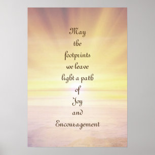 inspiration och uppmuntran från guld poster