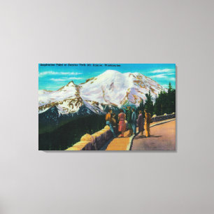 Inspiration pekar på soluppgången parkerar canvastryck