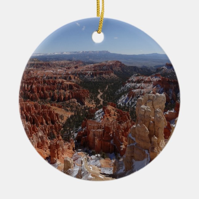 Inspiration Point vid Bryce Canyon II Julgransprydnad Keramik (Framsidan)
